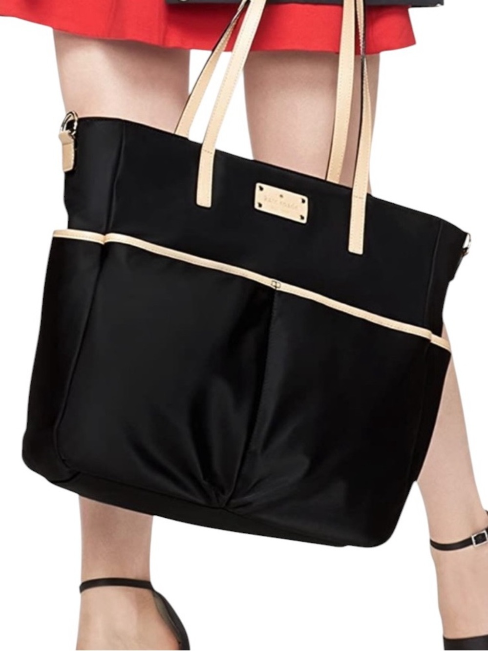 Kate Spade Honey Baby Bag Kennedy Park Black Nylon Diaper Bag - Picture 3 of 13